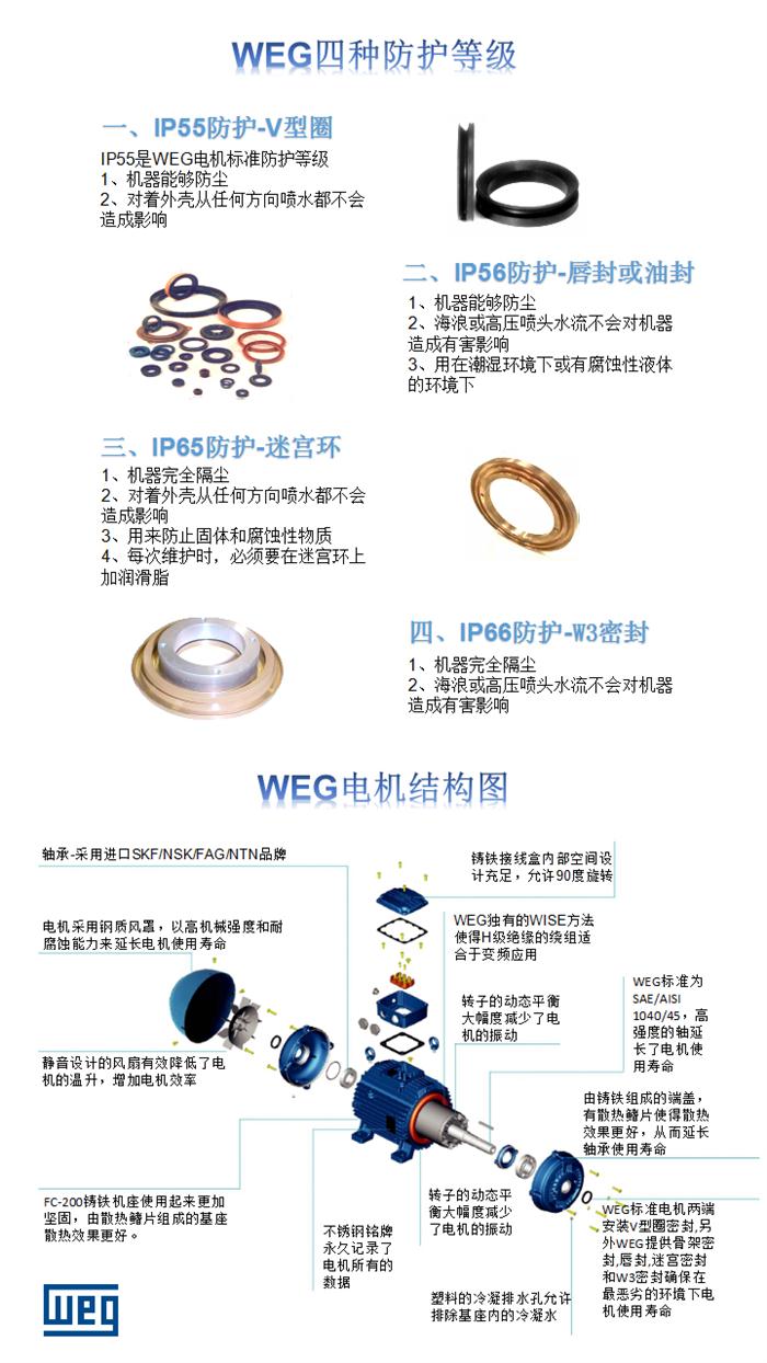 WEG進口粉塵防爆電機防護等級和結(jié)構(gòu)圖